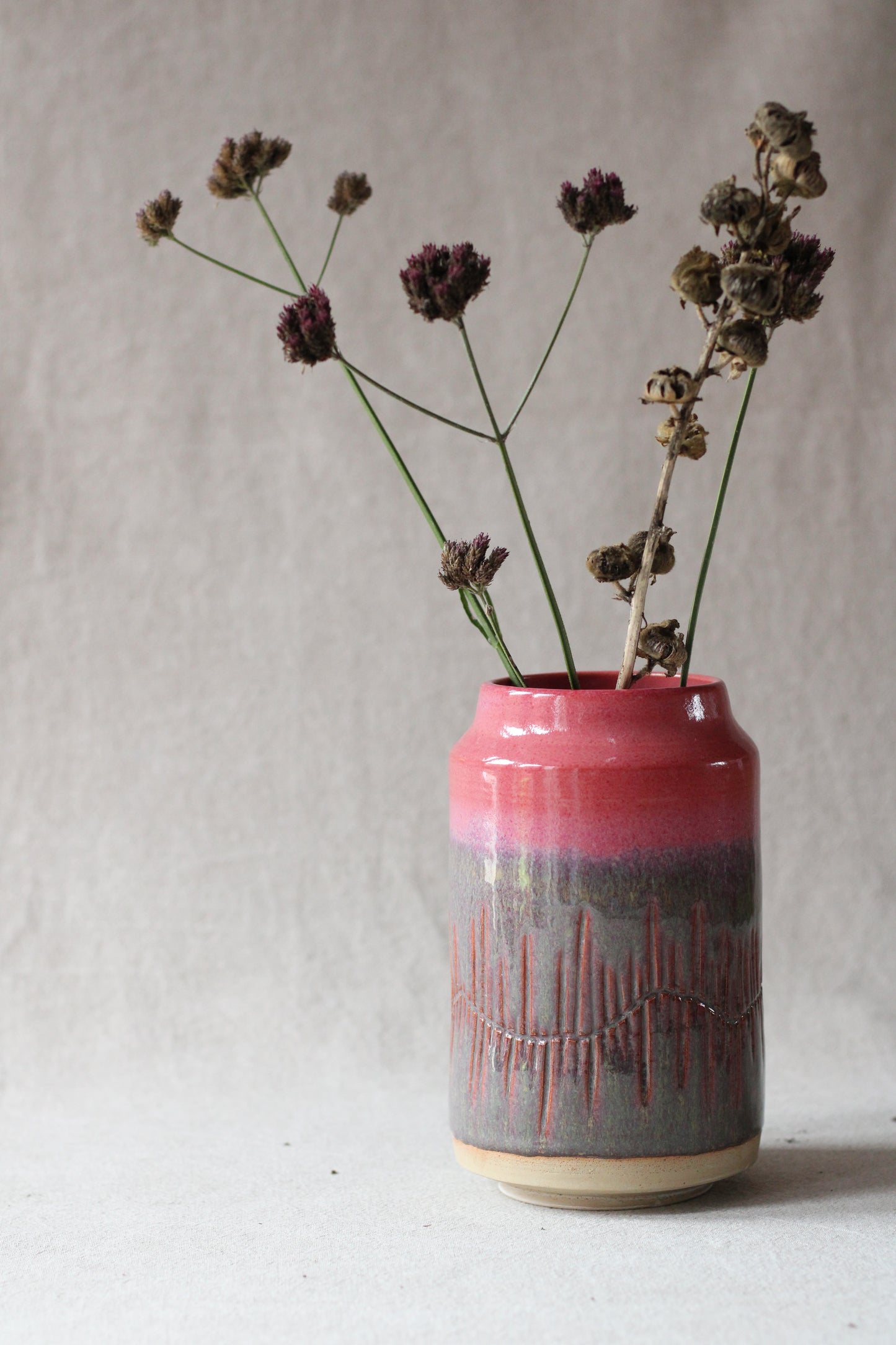 Vase Pink Sky, cylinder
