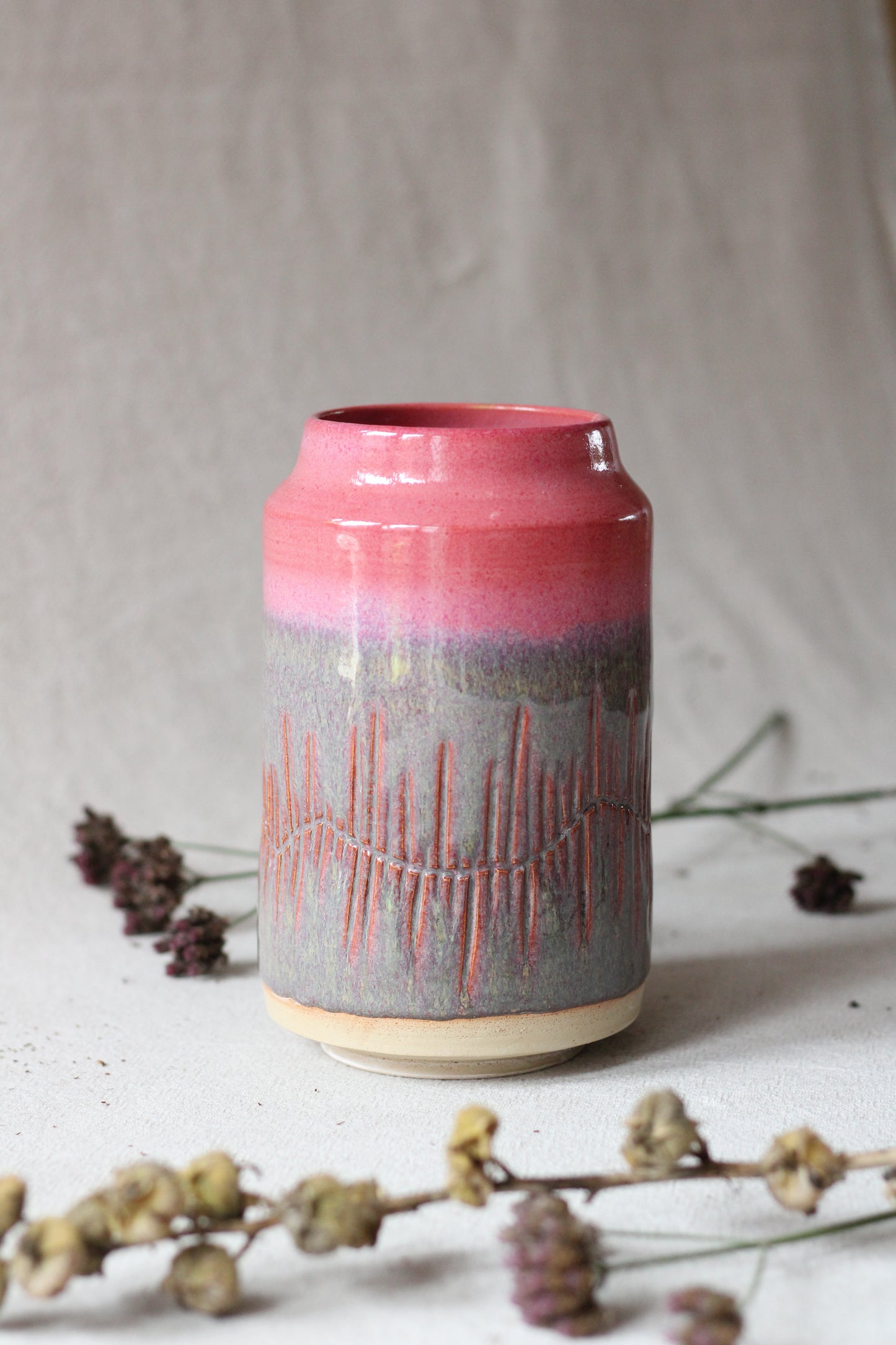 Vase Pink Sky, cylinder