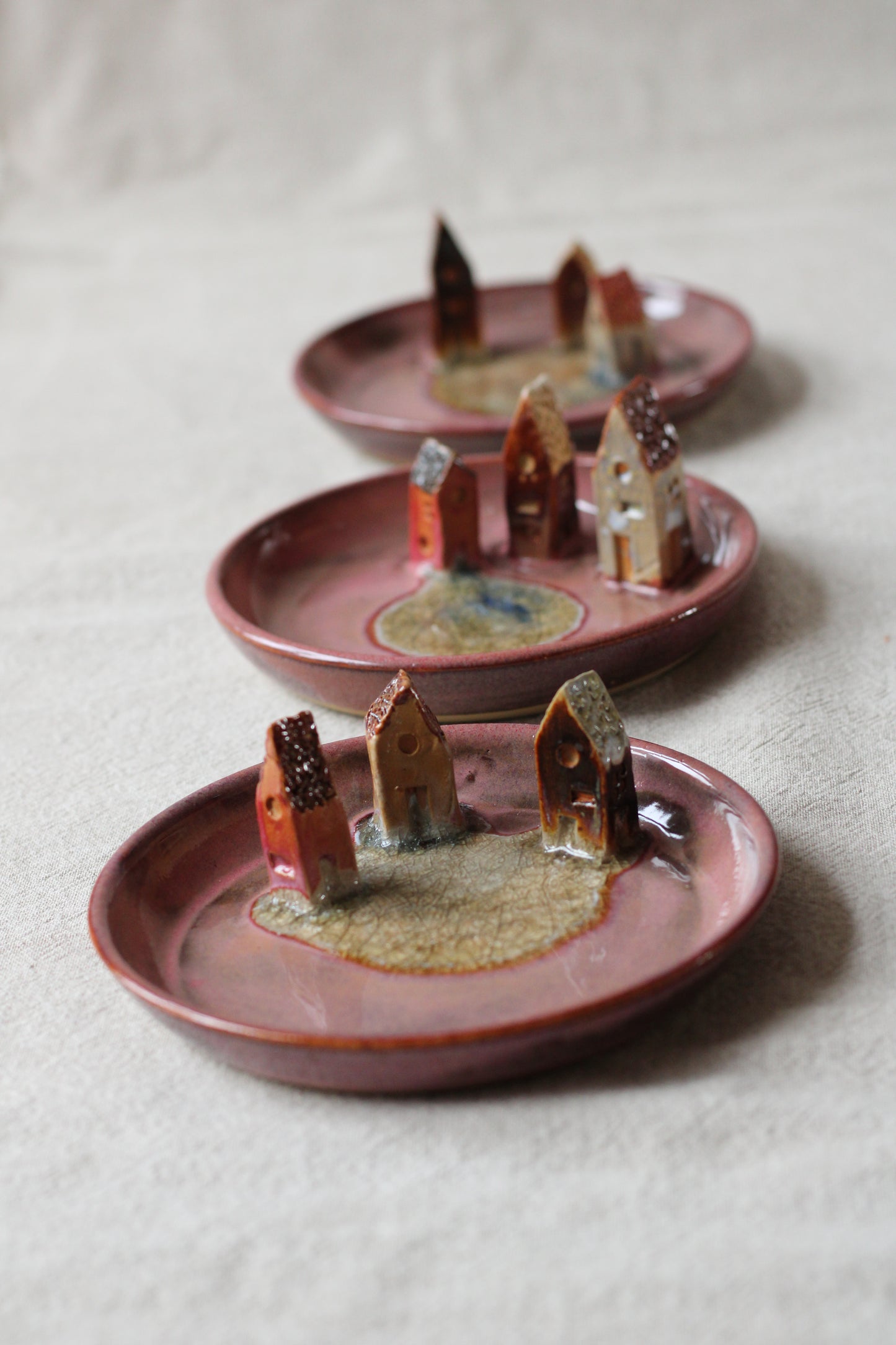 Jewellery dishes Lakehouses, Pink Sky