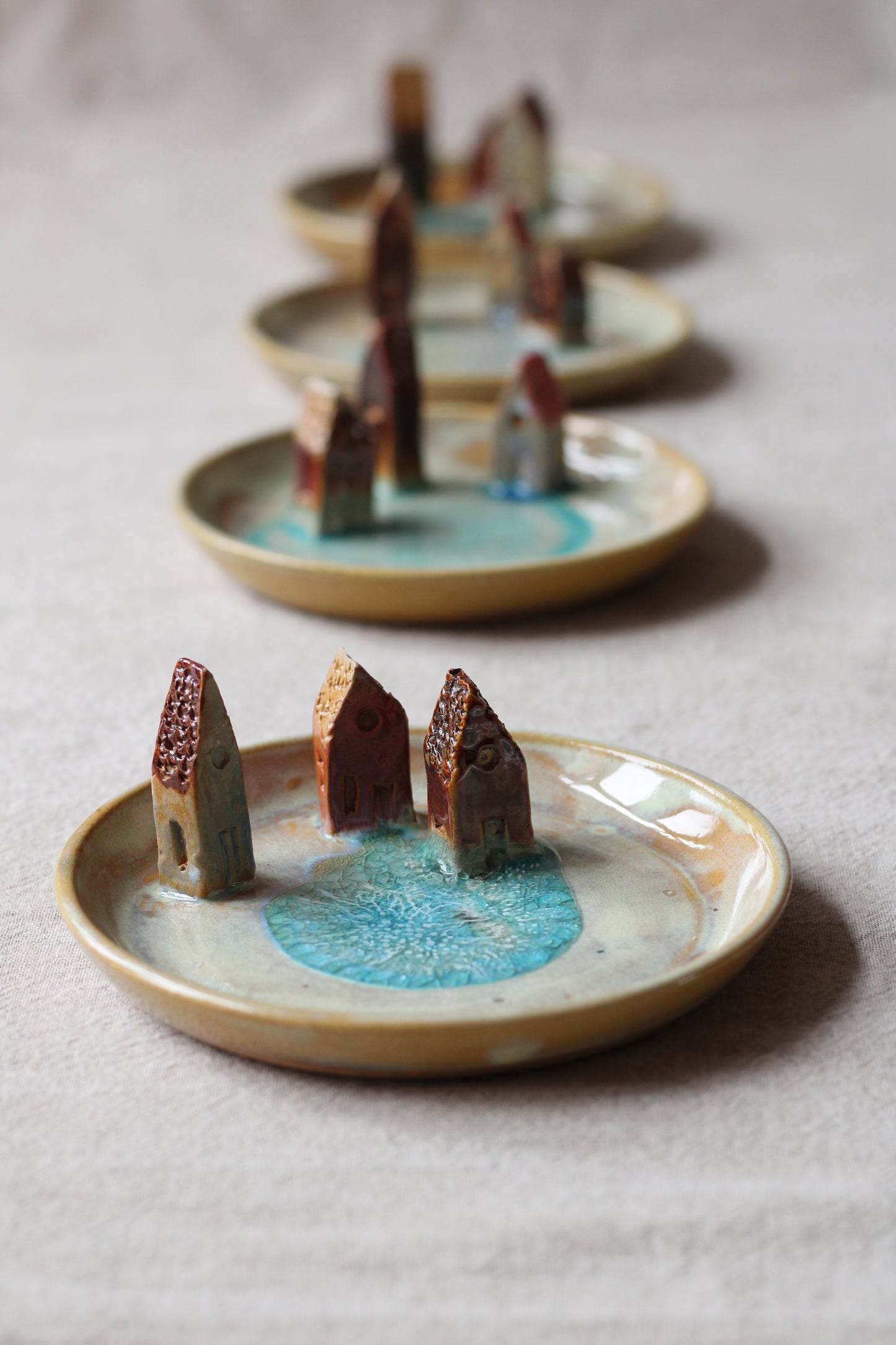 Jewellery dishes Lahehouses, light lime