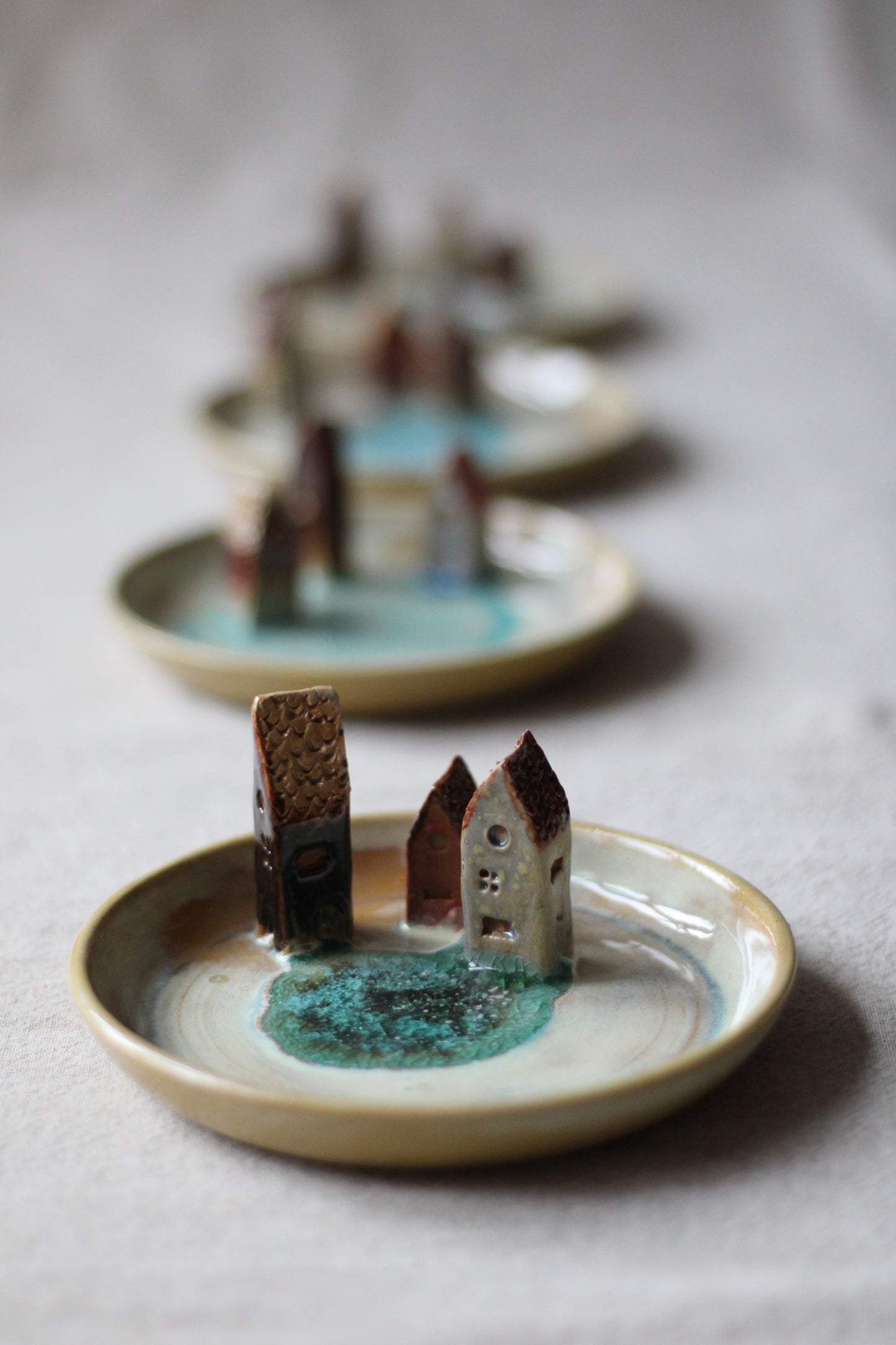 Jewellery dishes Lahehouses, light lime