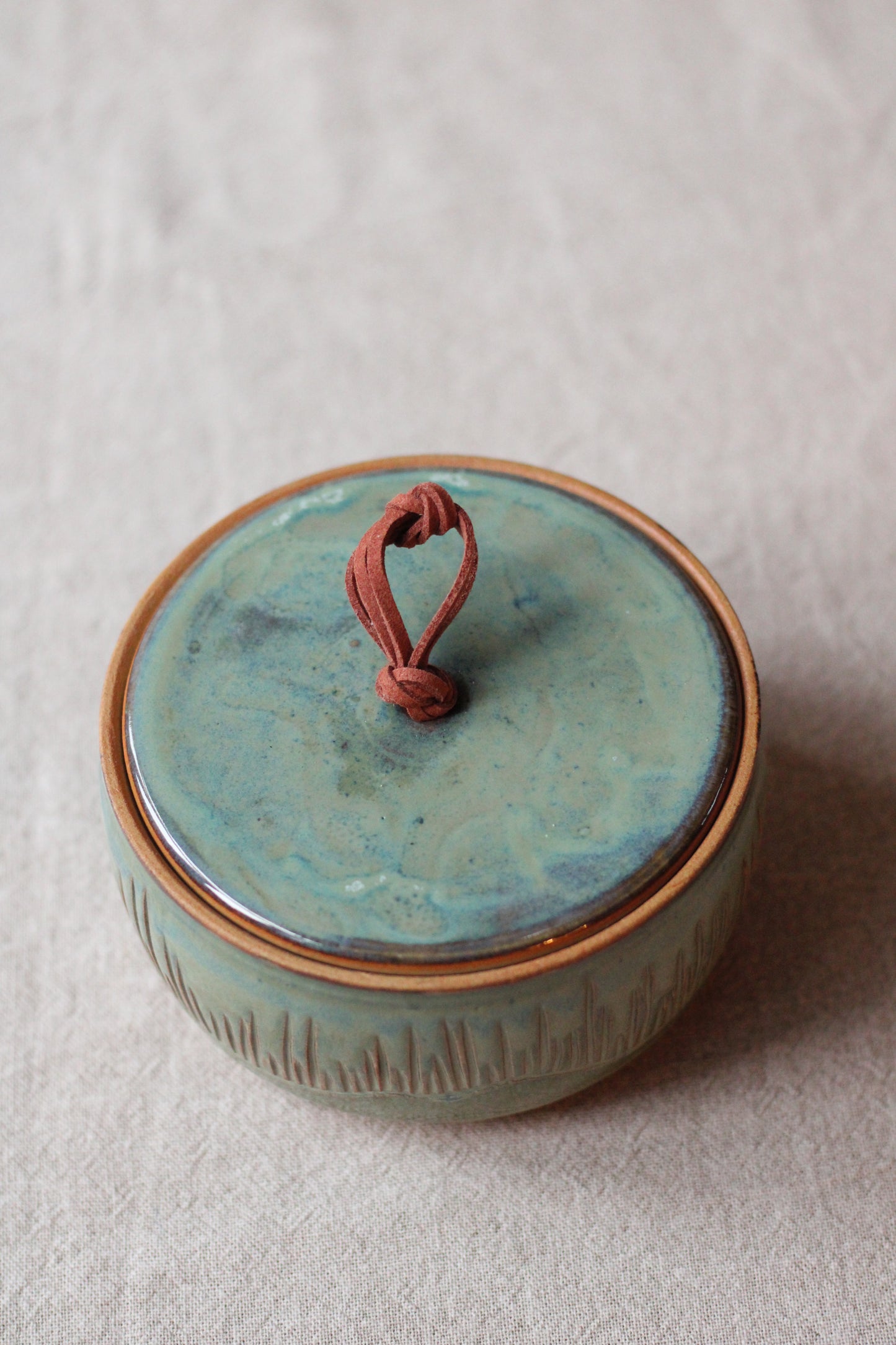 Lidded jar medium, Glacier #1